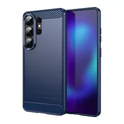   Samsung Galaxy S26 Ultra szénszálas-hatású TPU tok (kék)