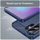 Samsung Galaxy S26 Ultra szénszálas-hatású TPU tok (kék)