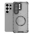 Samsung Galaxy S26 Ultra honeycomb mintás, Magsafe ütésálló telefontok (füst áttetsző fekete)