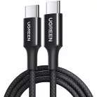 USB-C to USB-C Kábel UGREEN L501, 60W, 3A, 2m, Fekete