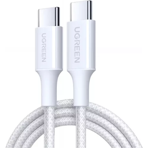USB-C to USB-C kábel UGREEN L501, 60W, 3A, 2m, Fehér