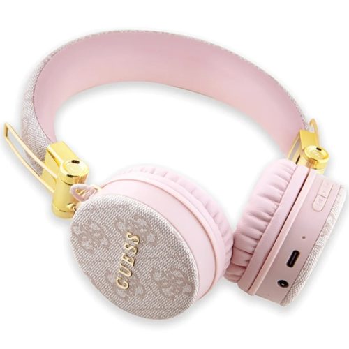 Guess GUBH704GEMP rózsaszín 4G Metal Logo Bluetooth on-ear fejhallgató