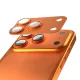 iPhone 17 Pro teljes kamera lencsevédő narancssárga üvegfólia