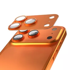   iPhone 17 Pro Max teljes kamera lencsevédő narancssárga üvegfólia