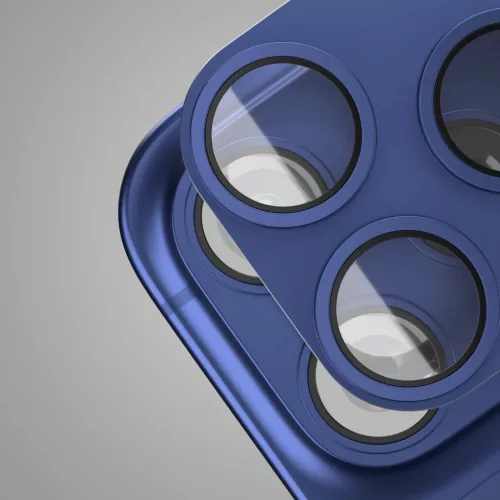 iPhone 17 Pro Max Etteri teljes kamera lencsevédő kék színű üvegfólia