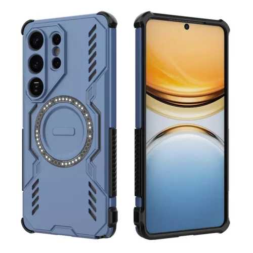 Samsung Galaxy S26 Ultra Butterfly Armor MagSafe mágneses gyűrűs ütésálló tok – kék