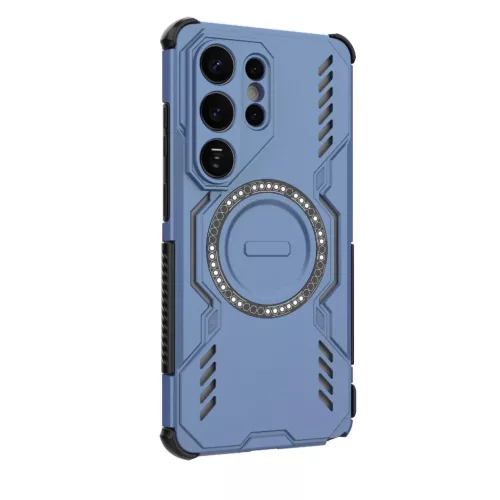 Samsung Galaxy S26 Ultra Butterfly Armor MagSafe mágneses gyűrűs ütésálló tok – kék
