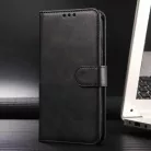 Samsung Galaxy S26 Ultra klasszikus PU bőr fliptok, tok – fekete