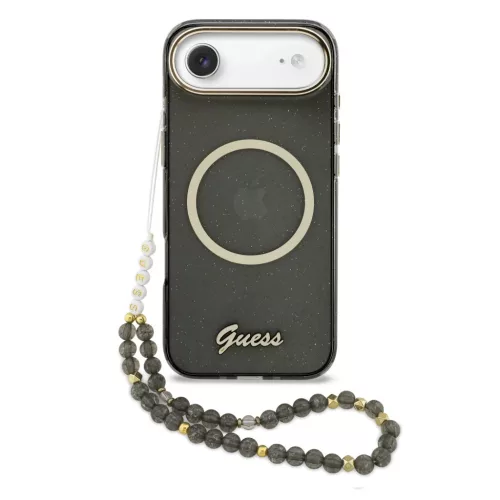 iPhone 17 Air Guess IML Glitter Script Strap MagSafe tok