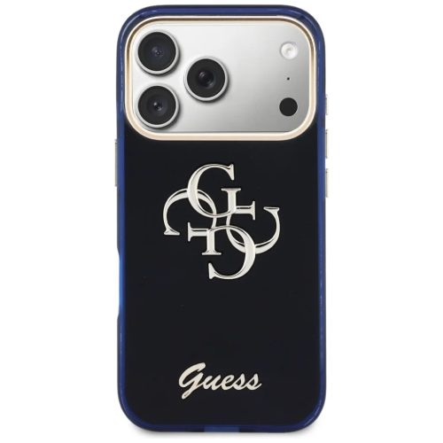 iPhone 17 Pro Max kék Guess IML 4G Script Metal Logo tok