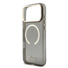 Guess IML Glitter Script Strap MagSafe tok iPhone 17 Pro Max fekete tok