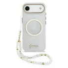 iPhone 17 Air Guess IML Glitter Script Strap MagSafe fliptok