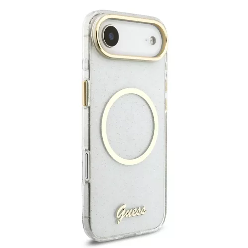 iPhone 17 Air Guess IML Glitter Script Strap MagSafe fliptok