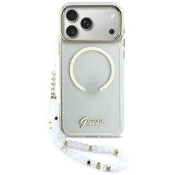   Guess IML Glitter Script Strap MagSafe tok iPhone 17 Pro Max Transparent tok