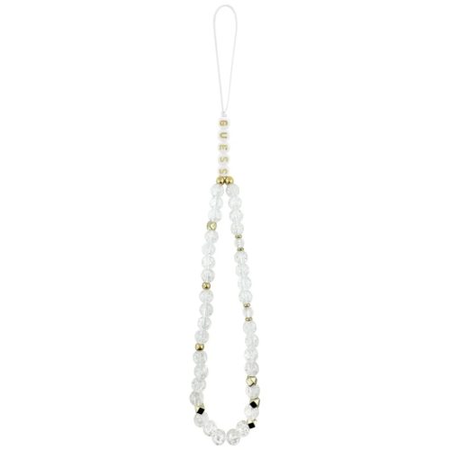 Guess IML Glitter Script Strap MagSafe tok iPhone 17 Pro Max Transparent tok