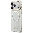 Guess IML Glitter Script Strap MagSafe tok iPhone 17 Pro Max Transparent tok