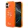 iPhone 17 narancssárga Guess IML 4G Script Metal Logo tok