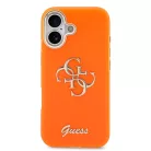 iPhone 17 narancssárga Guess IML 4G Script Metal Logo tok