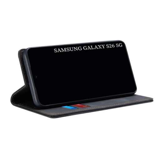 Techsuit - Confy Cover - Samsung Galaxy S26 - Fekete fliptok tok