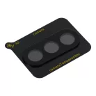 Samsung Galaxy A57 - 5D Teljes Ragasztású Kamera Üvegfólia, fekete