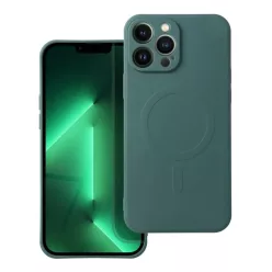   Samsung Galaxy A57 tok szilikon Magsafe kompatibilis sötét zöld tok