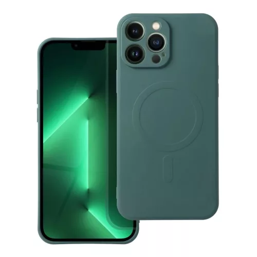 Samsung Galaxy A57 tok szilikon Magsafe kompatibilis sötét zöld tok