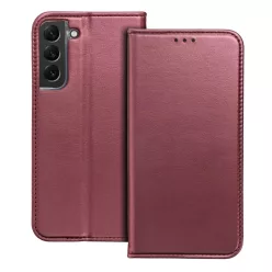 Samsung Galaxy A57 SMART MAGNETO könyvtok, burgundi tok