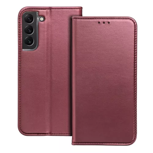 Samsung Galaxy A57 SMART MAGNETO könyvtok, burgundi tok