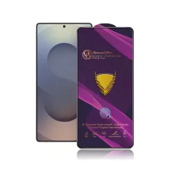   Samsung Galaxy S26 OG Purple Big Curved kijelzővédő fólia fekete kerettel, ujjlenyomat olvasó kompatibilis