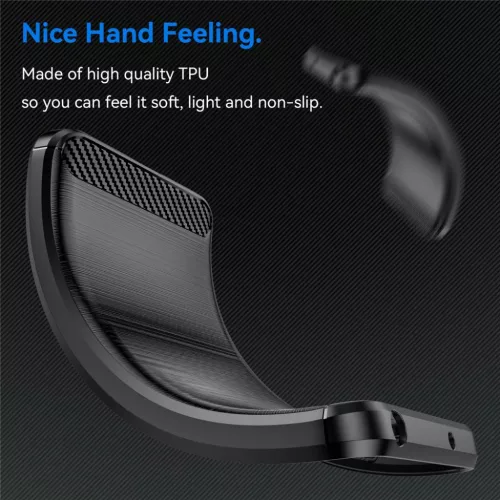 Techsuit - Carbon Silicone - Xiaomi Redmi Note 15 Pro 4G - Fekete tok