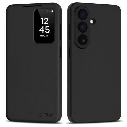 Samsung Galaxy S26 Tech-protect Smart Wallet tok, Matte Black / Fekete Mat