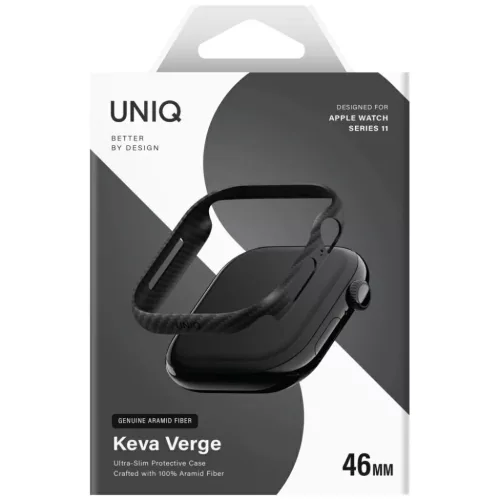 Apple Watch Series 10 / 11 46mm UNIQ Keva Verge fekete tok