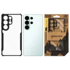 Samsung Galaxy S26 Ultra Átlátszó/Fekete Tactical Quantum Stealth fliptok