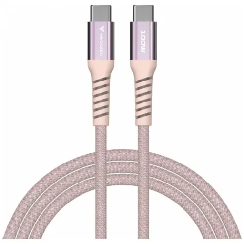 Verbatim Sync & Charge USB-C - USB-C 100W PD3.0/QC3.0 120cm rózsaszín kábel