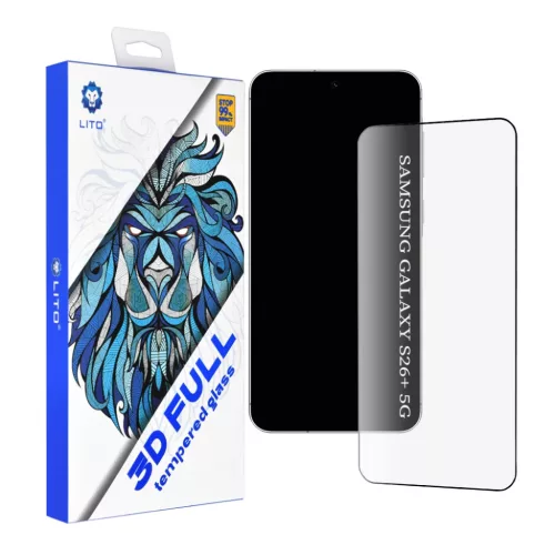 Samsung Galaxy S26 Plus Lito 2.5D FullGlue Glass Ultra Thin fekete üvegfólia