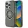 iPhone 16 Pro fekete Guess IML Metal Mountain Logo MagSafe tok