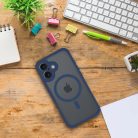 iPhone 17 Pro Max teljesen matt mágneses tok kék