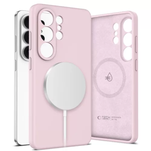 Samsung Galaxy S26 Ultra tok Tech-protect Silicone Magsafe Rózsaszín Gyöngy tok