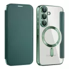 Samsung Galaxy A57 5G Zöld Techsuit SmartMag fliptok