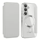Samsung Galaxy A57 5G Szürke Techsuit SmartMag fliptok