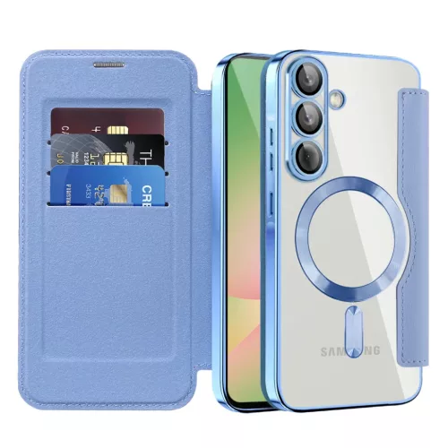 Samsung Galaxy A57 5G Világoskék Techsuit SmartMag fliptok