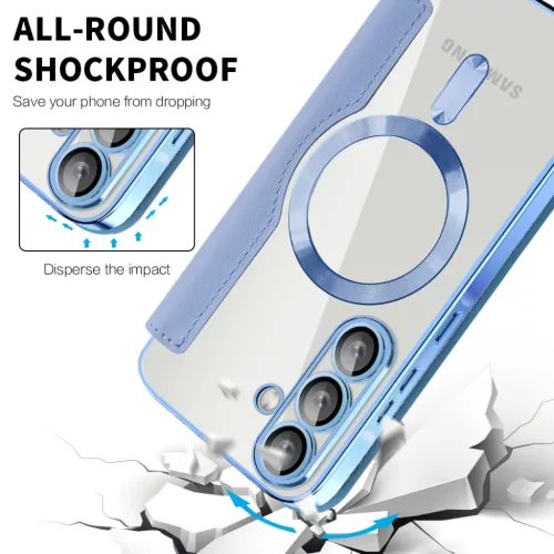 Samsung Galaxy A57 5G Világoskék Techsuit SmartMag fliptok