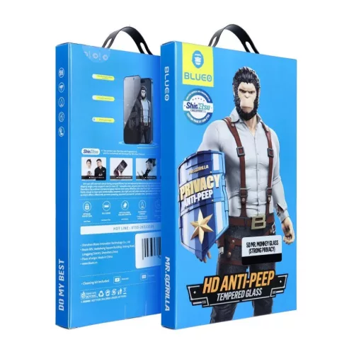 Samsung Galaxy S26 5D Mr. Monkey Glass fekete üvegfólia (erős privát szűrő)