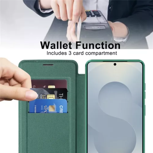 Samsung Galaxy S26 Ultra Zöld Techsuit SmartMag Fliptok