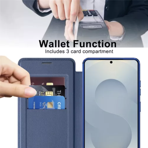 Samsung Galaxy S26 Ultra Kék Techsuit SmartMag Fliptok