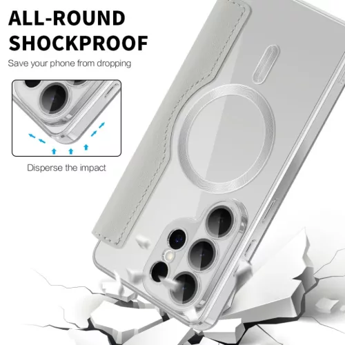 Samsung Galaxy S26 Ultra Szürke Techsuit SmartMag fliptok
