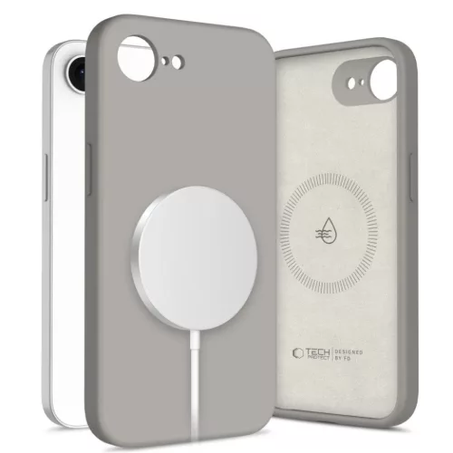 iPhone 16e / 17e Tech-Protect Silicone Magsafe tok, Szürke