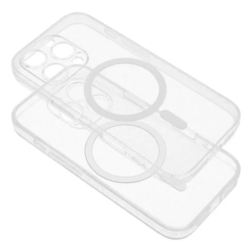 Samsung Galaxy S26 Ultra átlátszó csillogó MagSafe kompatibilis tok (kameravédelem)