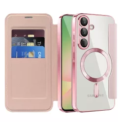 Samsung Galaxy A57 5G Pink Techsuit SmartMag Fliptok