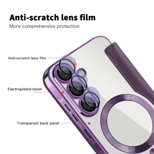 Samsung Galaxy A57 5G Lila Techsuit SmartMag Fliptok